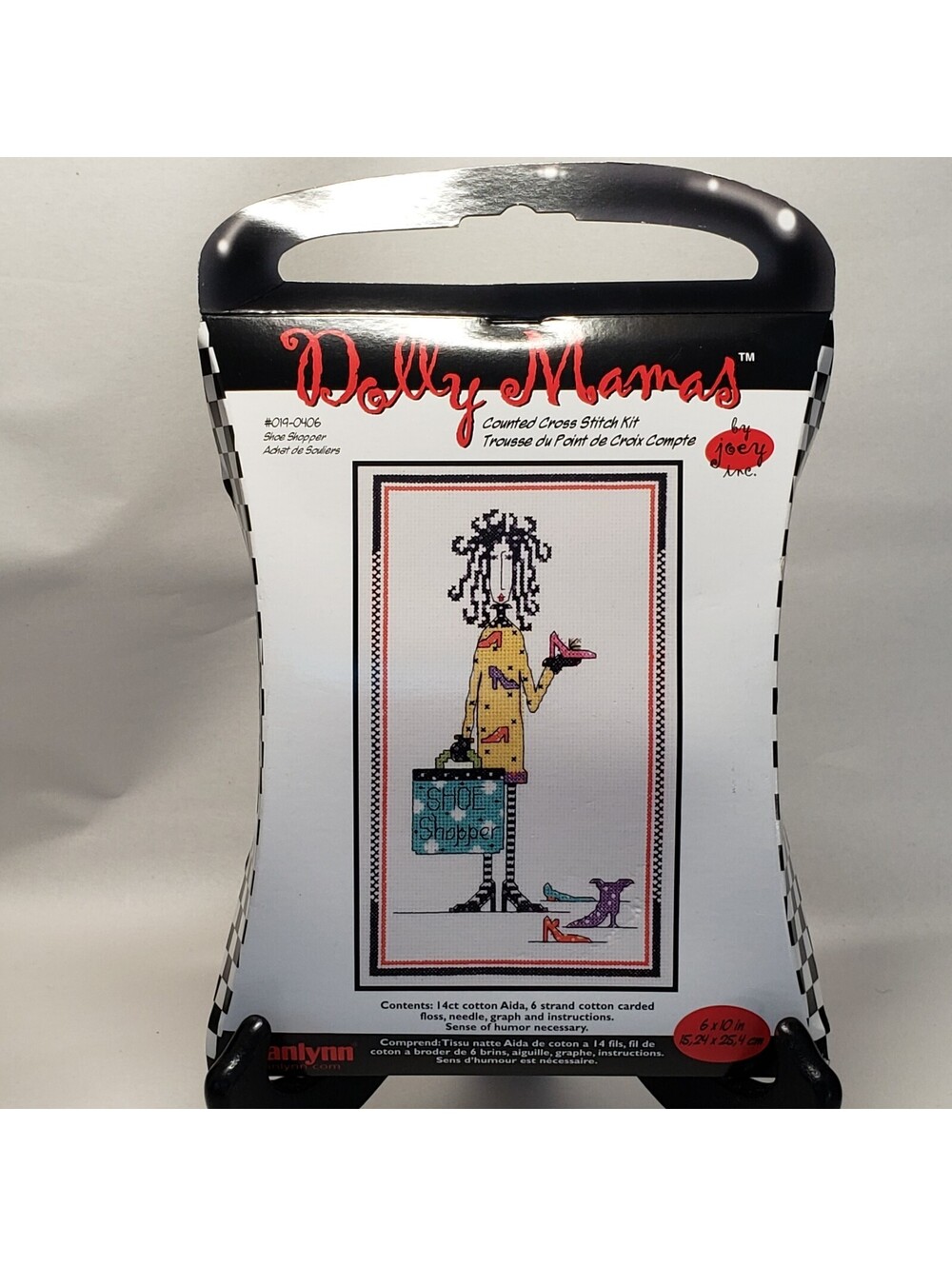 NEW Dolly Mamas Counted Cross Stitch Kit SHOE SHOPPER #019-0406